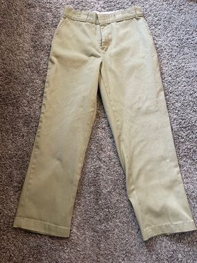 Dickies Women's Cropped Straight-Leg Pants in Light Khaki